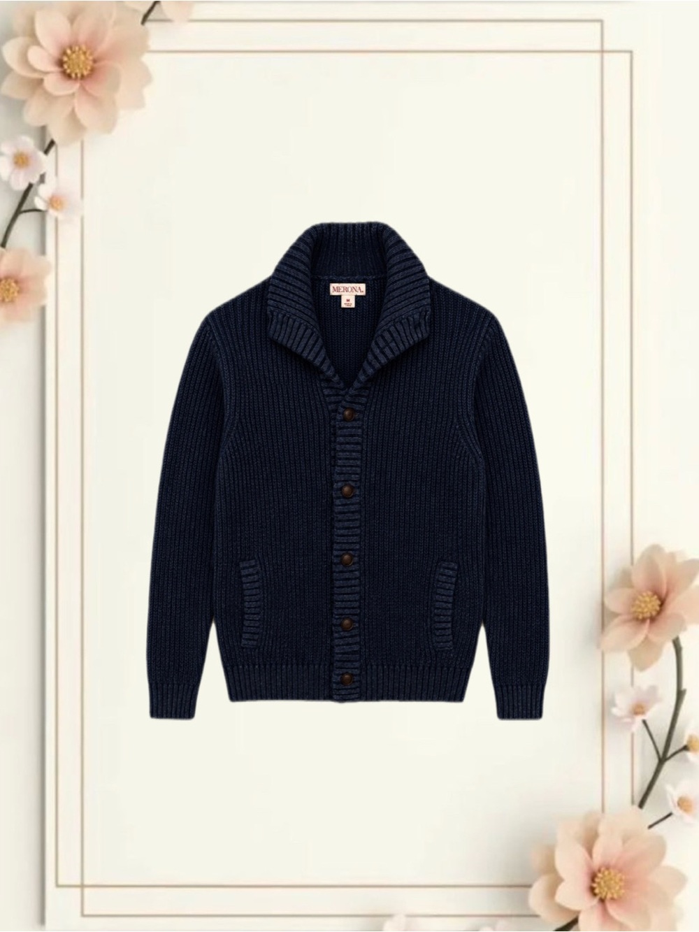 Men’s Merona Heavyweight Ribbed Button-Up Cardigan